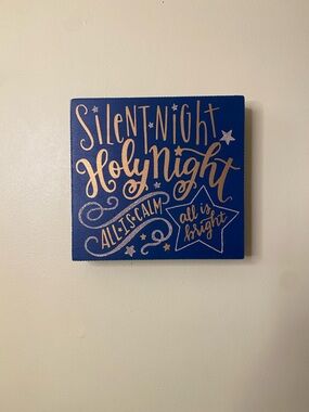 2/$10 - NWOT Silent Night Holy Night Christmas Sign